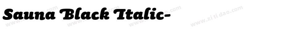 Sauna Black Italic字体转换